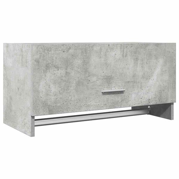 Armario de madera contrachapada gris hormigón 70x325x35 cm Gris hormigón 70 x 32,5 x 35 cm