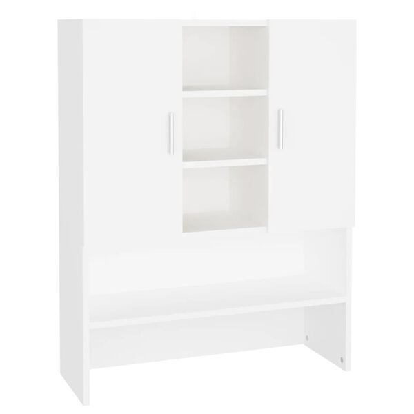 Armario de lavadora blanco 705x255x90 cm Blanco