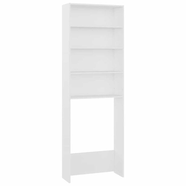 Armario de lavadora blanco 64x24x190 cm Blanco