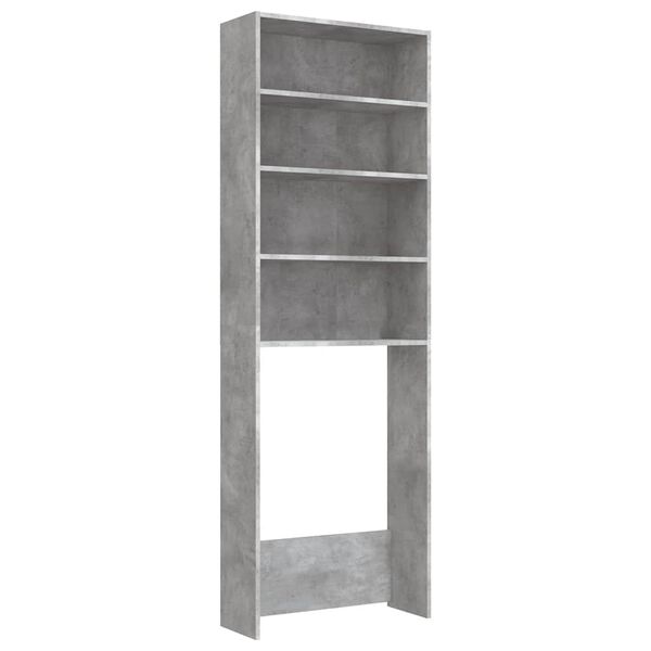 Armario de lavadora gris hormigón 64x24x190 cm Gris hormigón