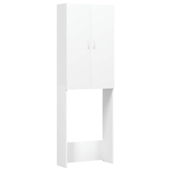 Armario de lavadora blanco 64x255x190 cm Blanco