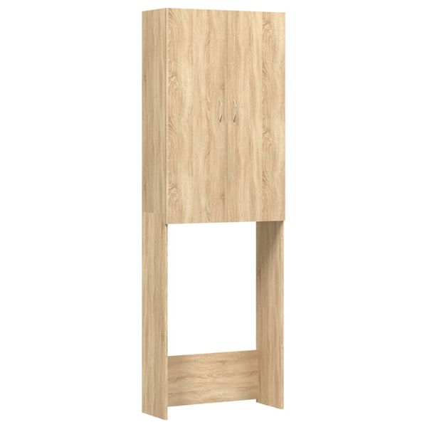 Armario de lavadora color roble Sonoma 64x255x190 cm Roble Sonoma