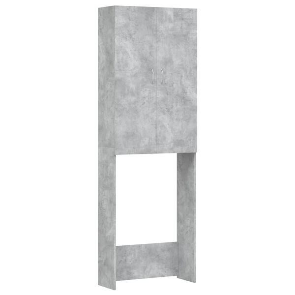 Armario de lavadora gris hormigón 64x255x190 cm Gris hormigón