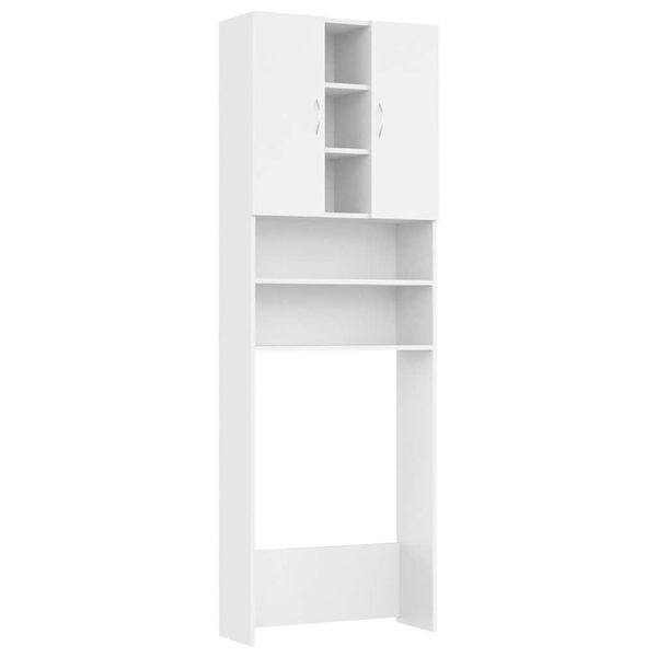 Armario de lavadora blanco 64x255x190 cm Blanco 808422
