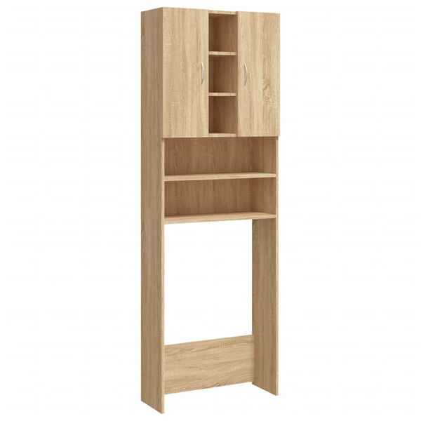 Armario de lavadora color roble Sonoma 64x255x190 cm Roble Sonoma 808425