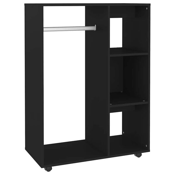 Armario de madera de ingeniería negro 80x40x110 cm Negro