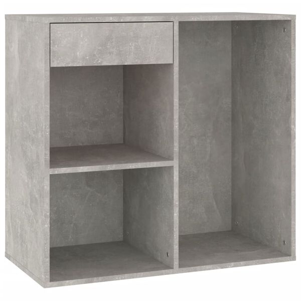 Armario de maquillaje madera gris hormigón 80x40x75cm Gris hormigón