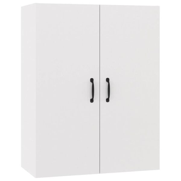 Armario colgante de madera de ingeniería blanco 695x34x90 cm Blanco