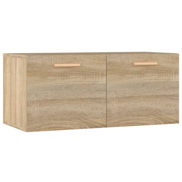 Armario de pared madera ingeniería roble Sonoma 80x35x365 cm Roble Sonoma