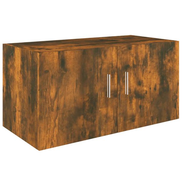 Armario de pared madera de ingeniería roble ahumado 80x39x40 cm Roble ahumado