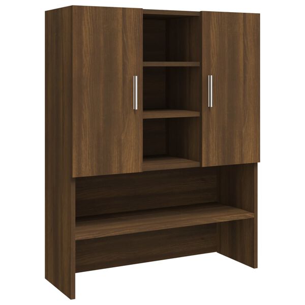 Armario para lavadora color roble marrón 705x255x90 cm Marrón roble