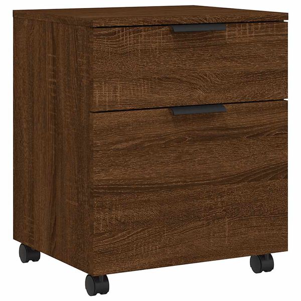 Archivador ruedas madera contrachapada roble Sonoma 45x38x54 cm Marrón roble