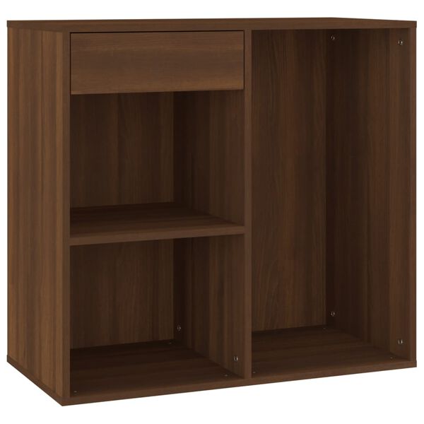 Armario de maquillaje madera color roble marrón 80x40x75 cm Marrón roble