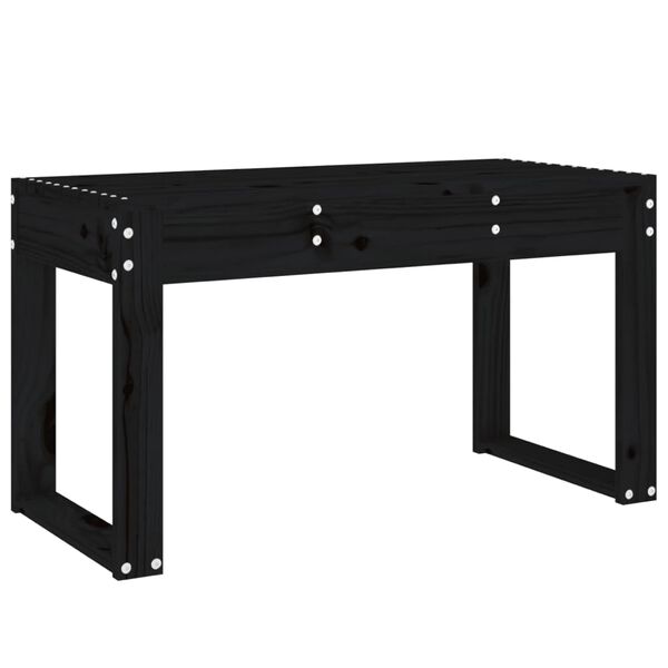 Banco de jardín madera maciza de pino negro 80x38x45 cm Pino negro 80 x 38 x 45 cm