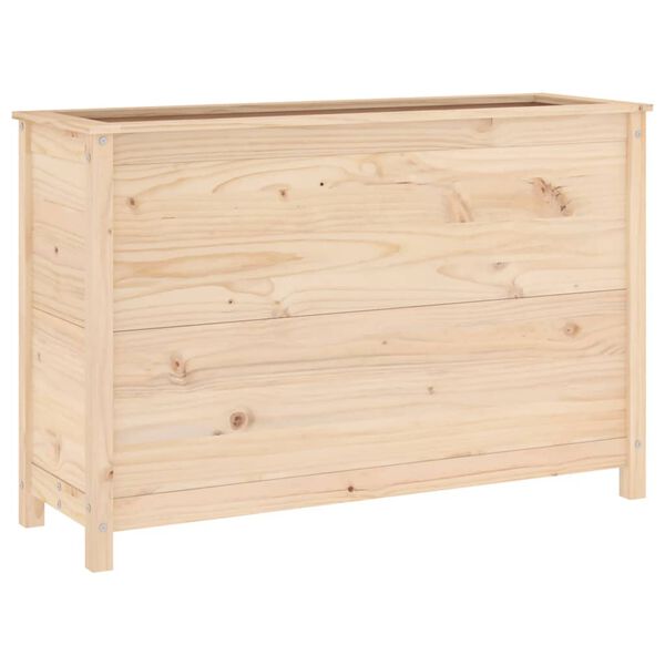 Arriate elevado de jardín madera maciza de pino 1195x40x78 cm Pino natural 119.5 x 40 x 78 cm