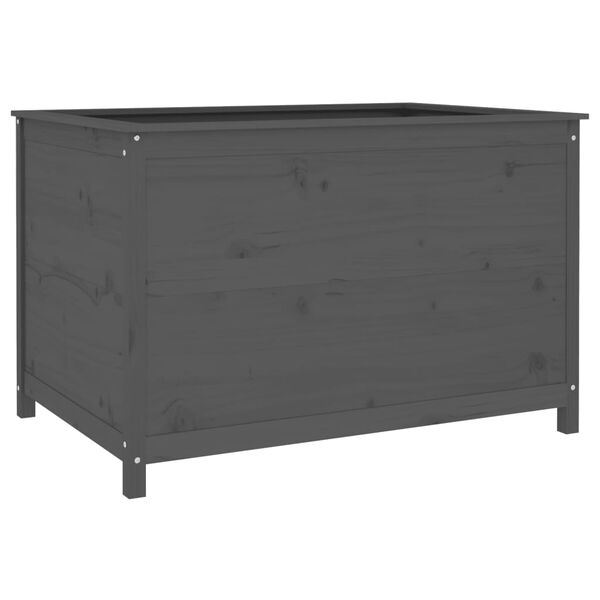 Arriate elevado de jardín madera de pino gris 1195x825x78 cm Pino gris 119.5 x 82.5 x 78 cm