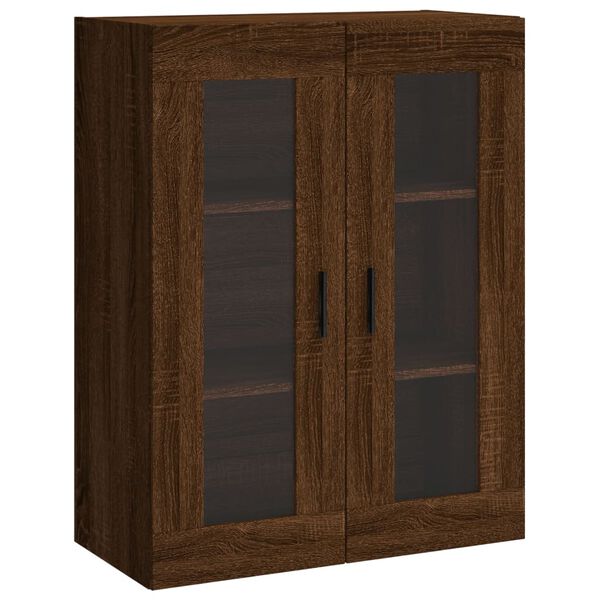 Armario de pared marrón roble 695x34x90 cm Marrón roble 828499