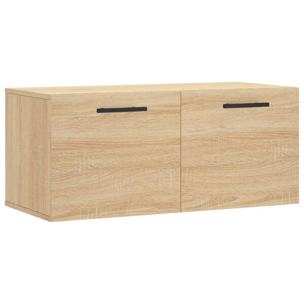 Armario de pared madera ingeniería roble Sonoma 80x365x35 cm Roble Sonoma 830103