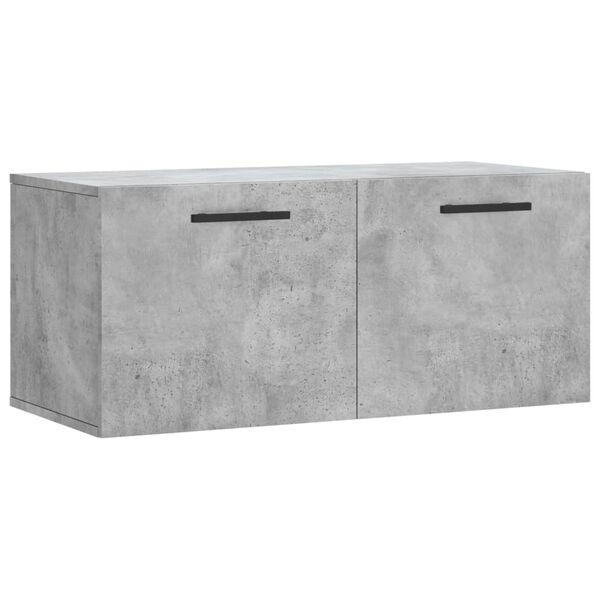 Armario de pared madera ingeniería gris hormigón 80x365x35 cm Gris hormigón 830104