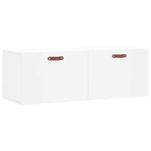 Armario de pared madera de ingeniería blanco 100x365x35 cm Blanco 100 x 36,5 x 35 cm