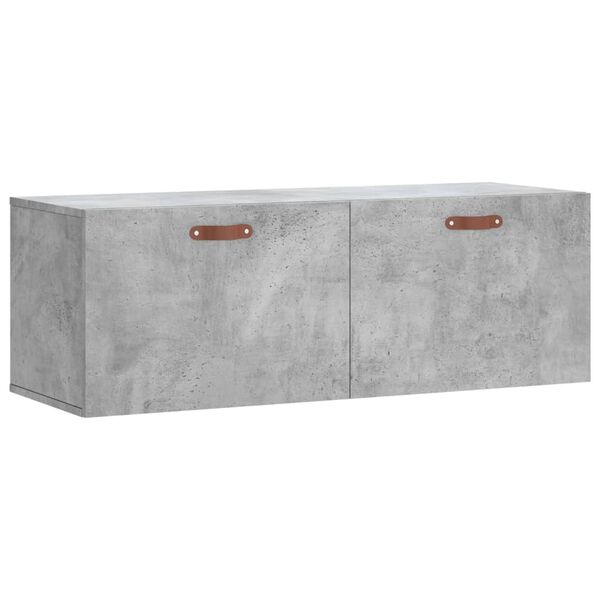 Armario de pared madera ingeniería gris hormigón 100x365x35 cm Gris hormigón 100 x 36,5 x 35 cm