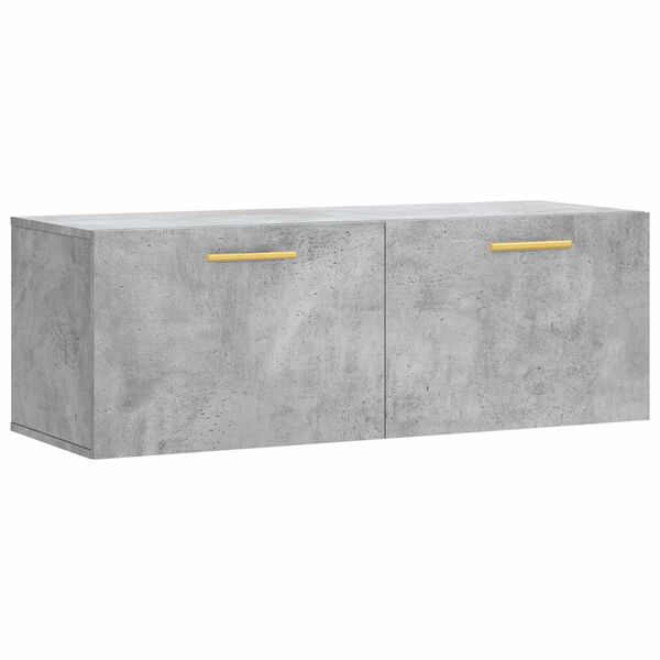 Armario de pared madera ingeniería gris hormigón 100x365x35 cm Gris hormigón 100 x 36.5 x 35 cm