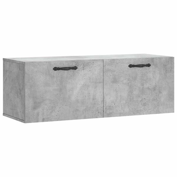 Armario de pared madera ingeniería gris hormigón 100x365x35 cm Gris hormigón 830128