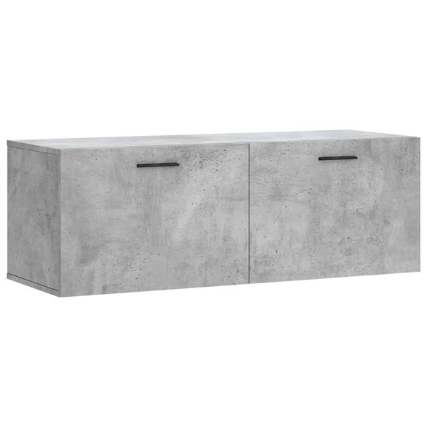 Armario de pared madera ingeniería gris hormigón 100x365x35 cm Gris hormigón 830152