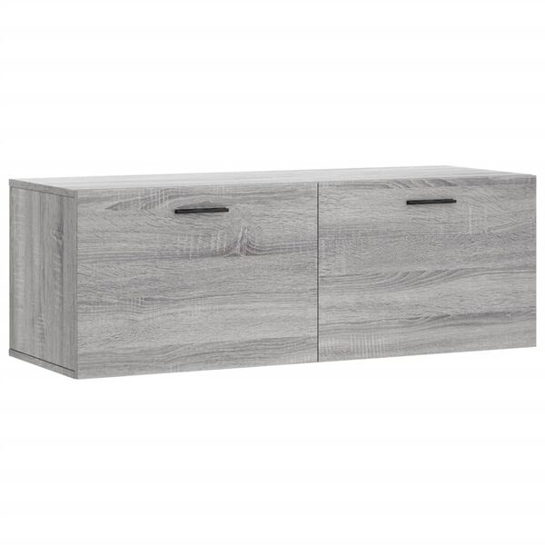 Armario de pared madera ingeniería gris Sonoma 100x365x35 cm Gris sonoma 830154