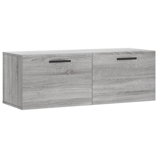 Armario de pared madera ingeniería gris Sonoma 100x365x35 cm Gris sonoma 830162