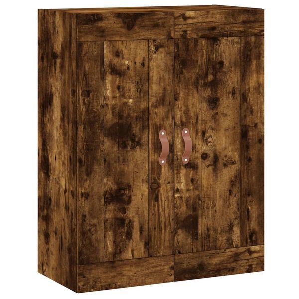 Armario de pared madera ingeniería roble ahumado 695x34x90 cm Roble ahumado