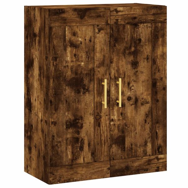 Armario de pared madera ingeniería roble ahumado 695x34x90 cm Roble ahumado 830369