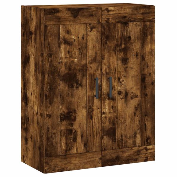 Armario de pared madera ingeniería roble ahumado 695x34x90 cm Roble ahumado 830393