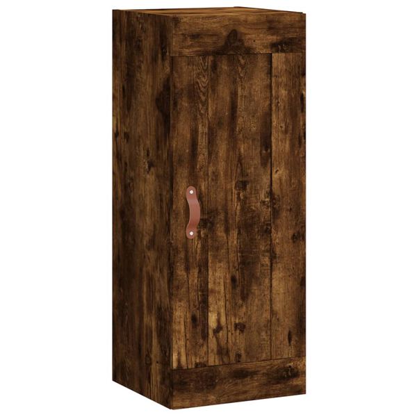Armario de pared madera ingeniería roble ahumado 345x34x90 cm Roble ahumado