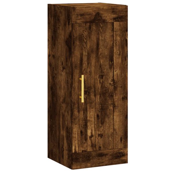 Armario de pared madera ingeniería roble ahumado 345x34x90 cm Roble ahumado 830489