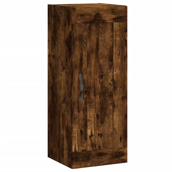 Armario de pared madera ingeniería roble ahumado 345x34x90 cm Roble ahumado 830497