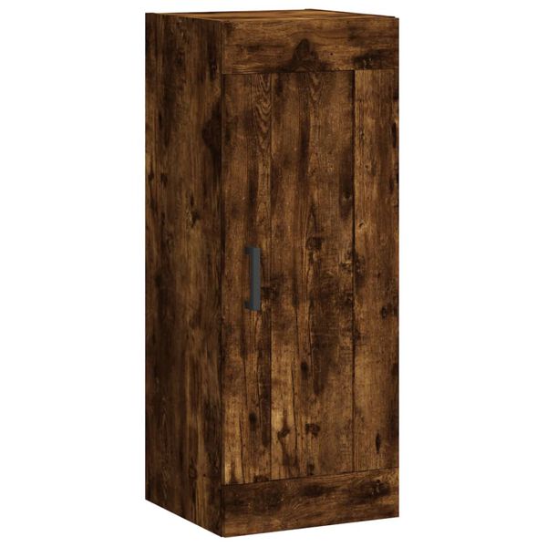 Armario de pared madera ingeniería roble ahumado 345x34x90 cm Roble ahumado 830505