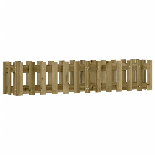 Arriate elevado jardín valla madera impregnada pino 150x30x30cm Impregnado natural 150 x 30 x 30 cm