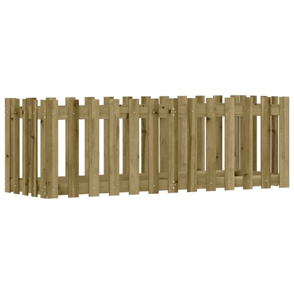 Arriate elevado jardín valla madera impregnada pino 150x50x50cm Impregnado natural 150 x 50 x 50 cm