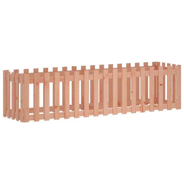 Arriate elevado jardín valla madera maciza Douglas 200x50x50 cm Douglas natural 200 x 50 x 50 cm