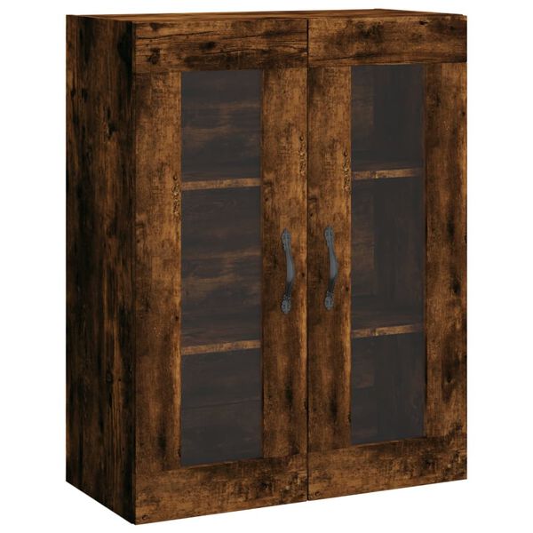 Armario de pared madera ingeniería roble ahumado 695x34x90 cm Roble ahumado 834991