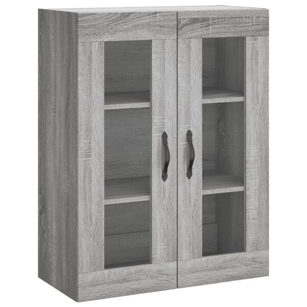 Armario de pared madera ingeniería gris Sonoma 695x34x90 cm Gris sonoma 834992