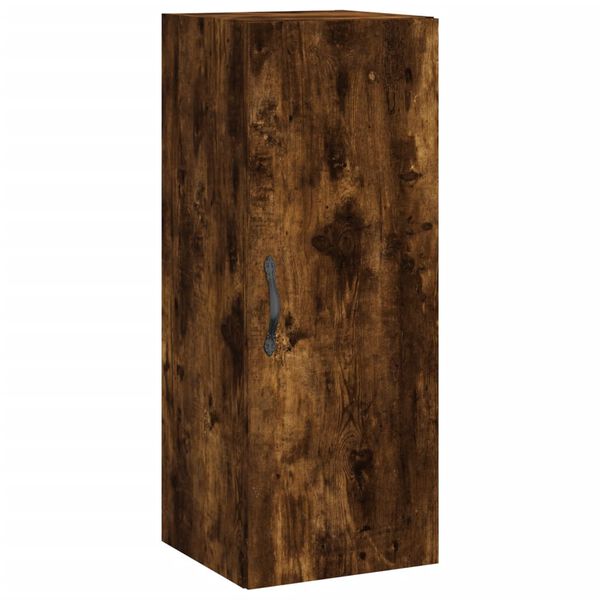 Armario de pared madera ingeniería roble ahumado 345x34x90 cm Roble ahumado 834999