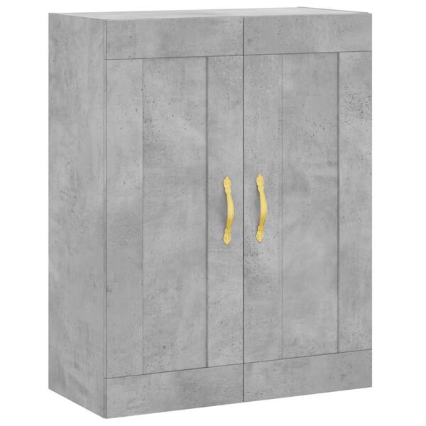 Armario de pared madera ingeniería gris hormigón 695x34x90 cm Gris hormigón 835014