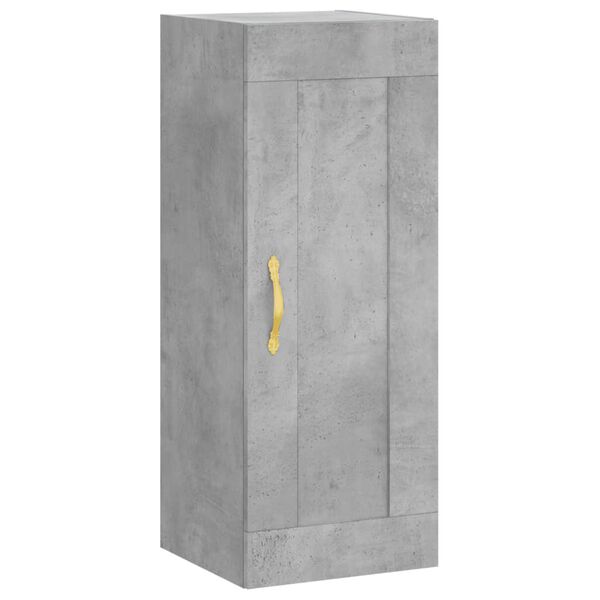 Armario de pared madera ingeniería gris hormigón 345x34x90 cm Gris hormigón 835022
