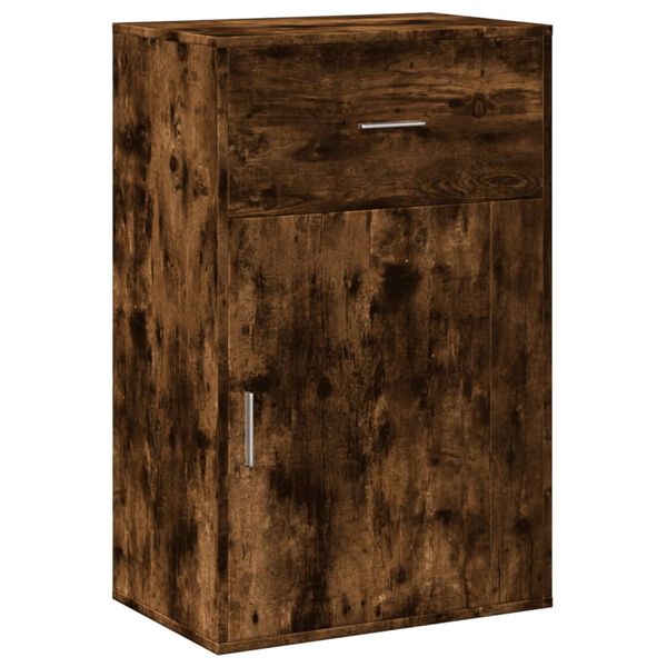 Armario almacenaje madera ingeniería roble ahumado 565x39x90cm Roble ahumado