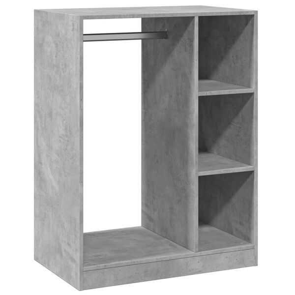 Armario de madera de ingeniería gris hormigón 77x48x102 cm Gris hormigón 77 x 48 x 102 cm con varilla