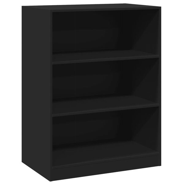 Armario de madera de ingeniería negro 77x48x102 cm Negro 77 x 48 x 102 cm sin varilla
