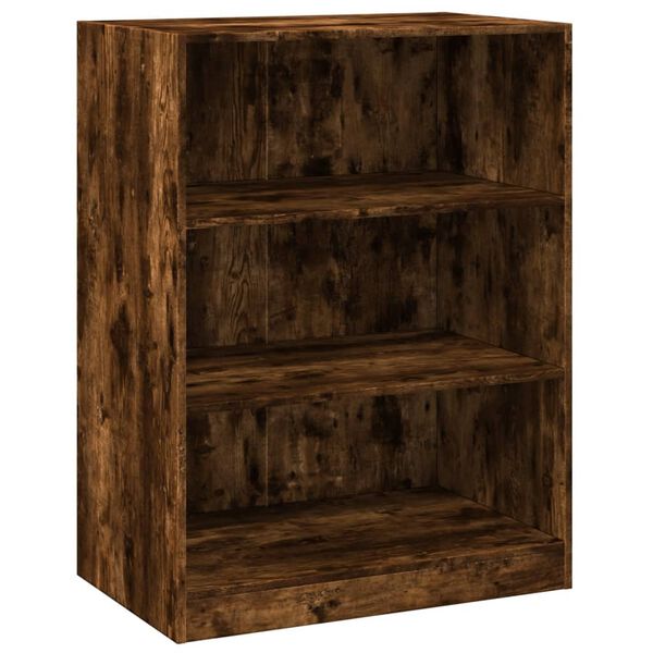 Armario de madera de ingeniería roble ahumado 77x48x102 cm Roble ahumado 77 x 48 x 102 cm sin varilla