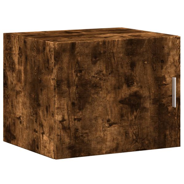 Armario de pared madera ingeniería roble ahumado 50x425x40 cm Roble ahumado